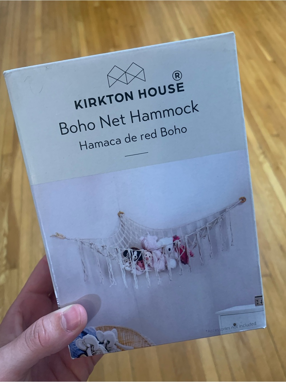 NWT - Never Opened Kirkton House Cream Boho Net Hammock for Kids Stuffed Animals